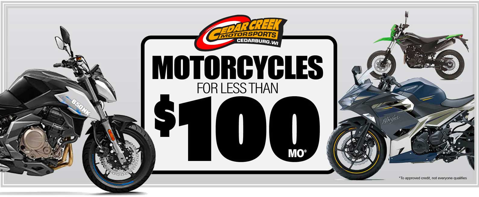 Motorcycles under $100.00 month