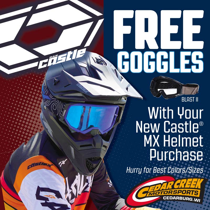 Free Goggles Offer in Cedar Creek Motorsports