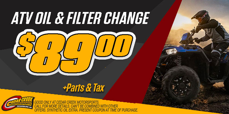 ATV OIL AND FILTER CHANGE SPECIAL