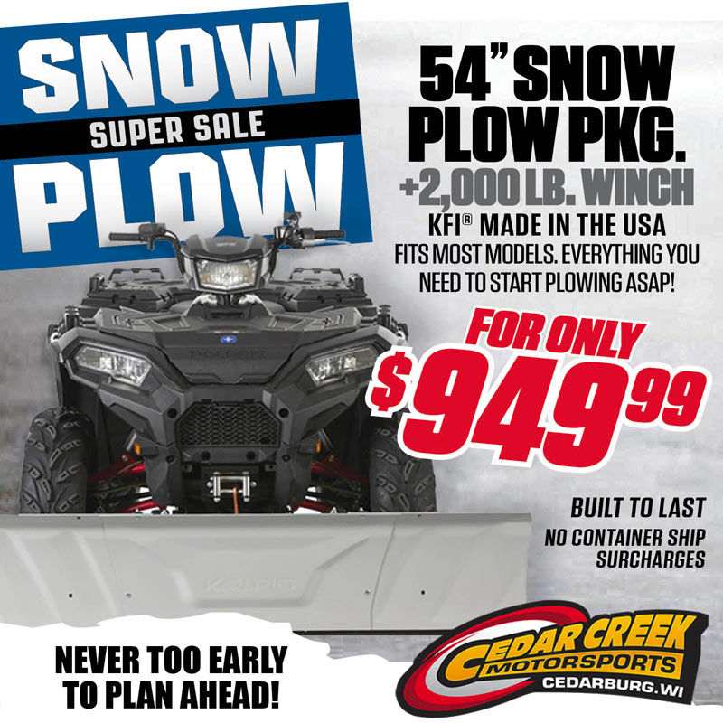Lowest best price ATV UTV side by Side Snow Plow package sale near me Milwaukee, Sheboygan, West Bend, WI