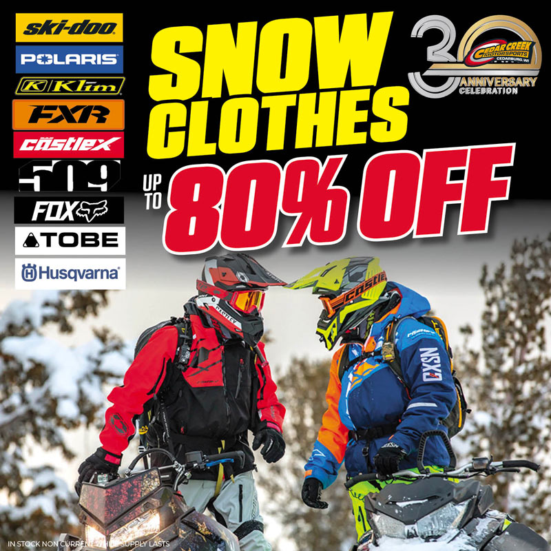 West Bend Milwaukee Snow Show Snowmobile Apparel Sale FXR Klim 509 Ski-Doo Gear Milwaukee, WI