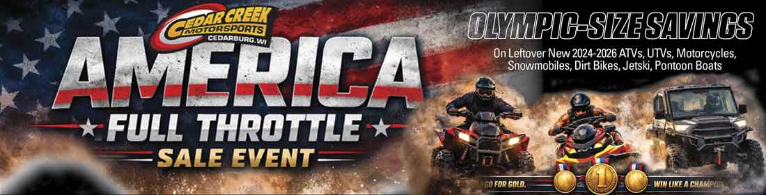 Powersports Year End Clearance Sale at Cedar Creek Motorsports in Cedarburg, WI