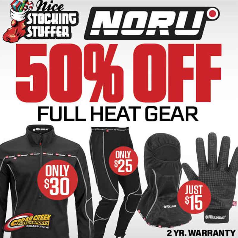 stocking stuffer idea Long Underwear long johns heat gear is 50% Off in Cedarburg, WI at Cedar Creek Motorsports