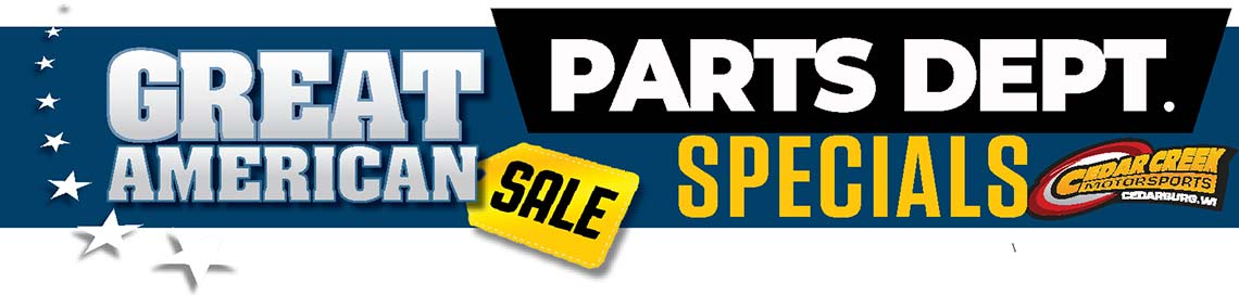 Cedar Creek Motorsports Great American Sale Motorcycle Parts Sale