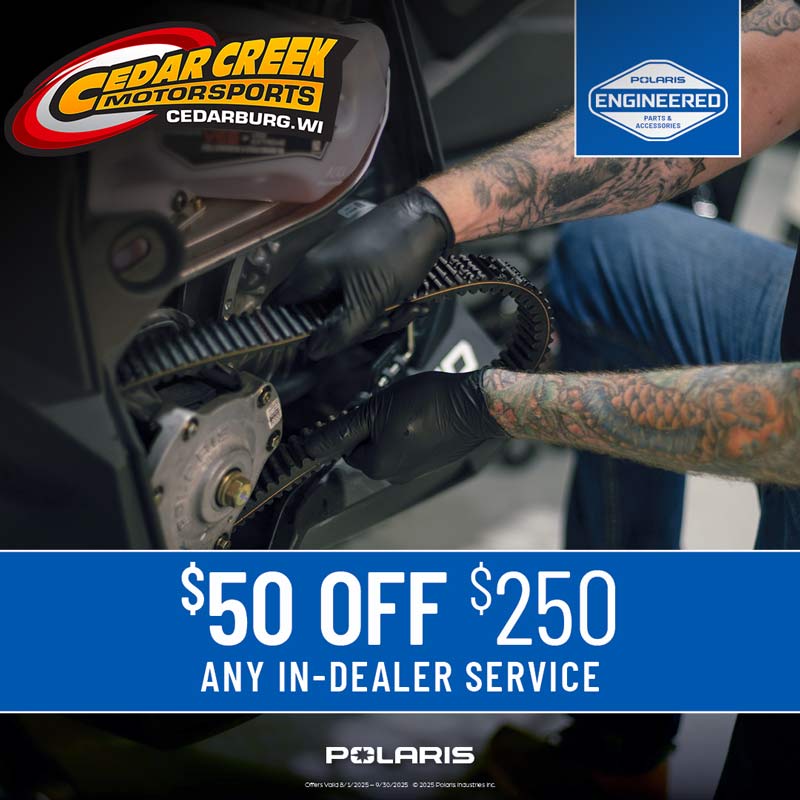 Polaris Service Coupon Sale for Ranger RZR General Xpedition UTV repair shop Milwaukee, WI