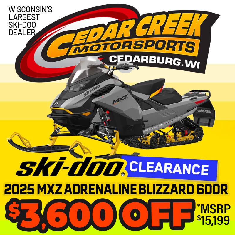 2025 SKi-Doo MZX Adrenaline 600R Blizzard package for sale in Green Bay, Milwaukee, Madison WI, Chicago, IL