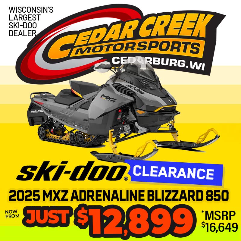 2025 Ski-Doo MXZ Adrenaline 850 Blizzard package for sale in Green Bay, Milwaukee, Madison WI, Chicago, IL