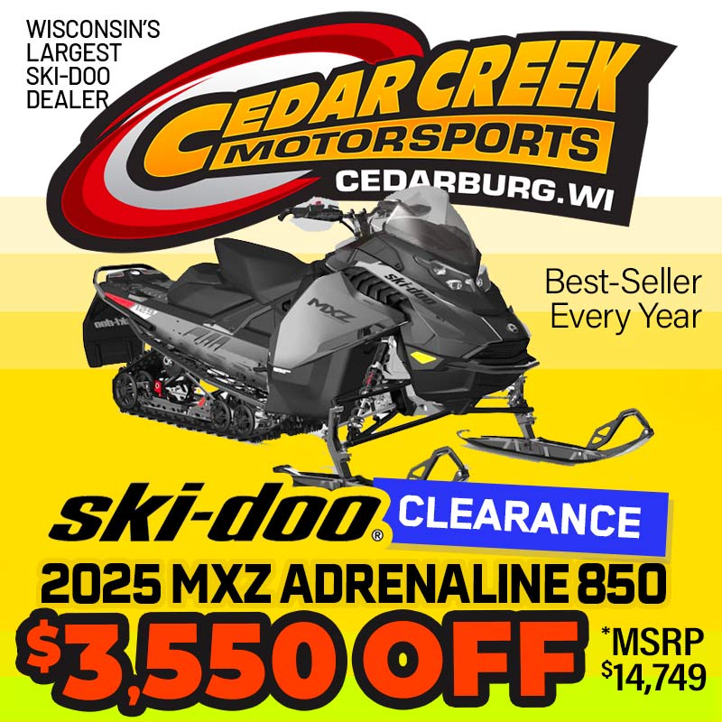 2025 Ski-Doo MXZ Adrenaline 850 e-tec for sale near Green Bay, Milwaukee, Madison WI, Chicago, IL