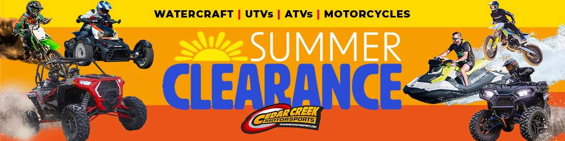 Powersports summer ATV UTV side by side jetski Waverunner pontoon boat clearance sale near Milwaukee, WI