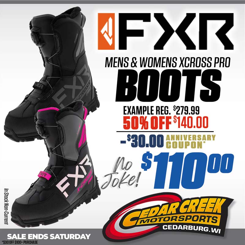 West Bend Snow Show Lowest Best Price FXR Snowmobile Boots Mens Womens nearby Milwaukee WI
