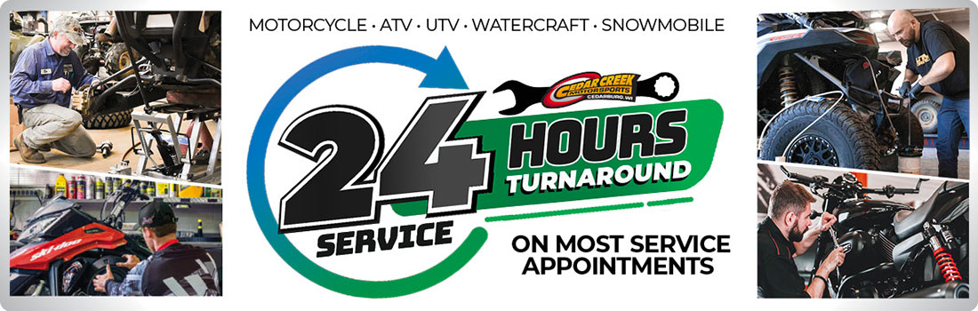 Motorcycle ATV UTV side by side Jetski watercraft seadoo snowmobile repair service appointment