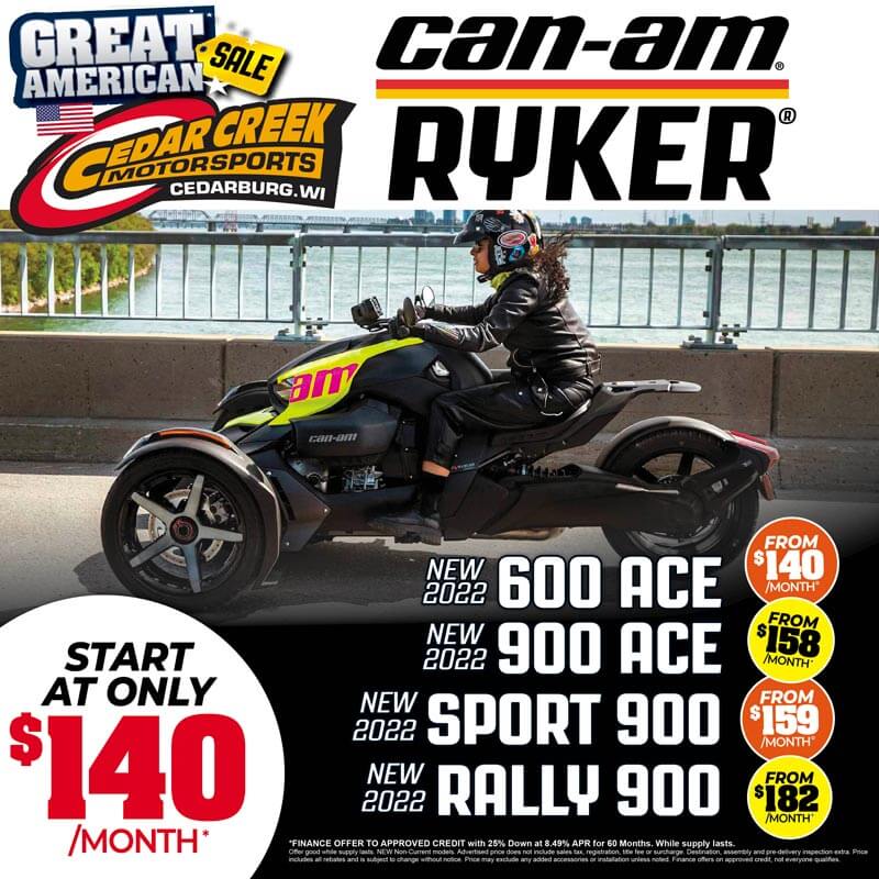 Best CAN-AM® RYKER SALE in the MIDWEST