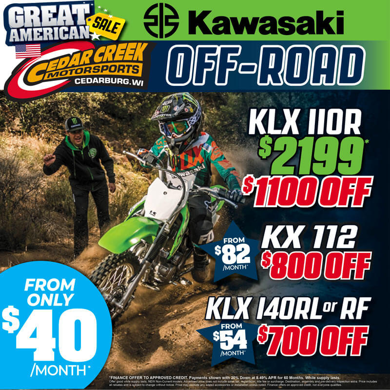 KAWASAKI DIRT BIKES & DUAL SPORT ON SALE