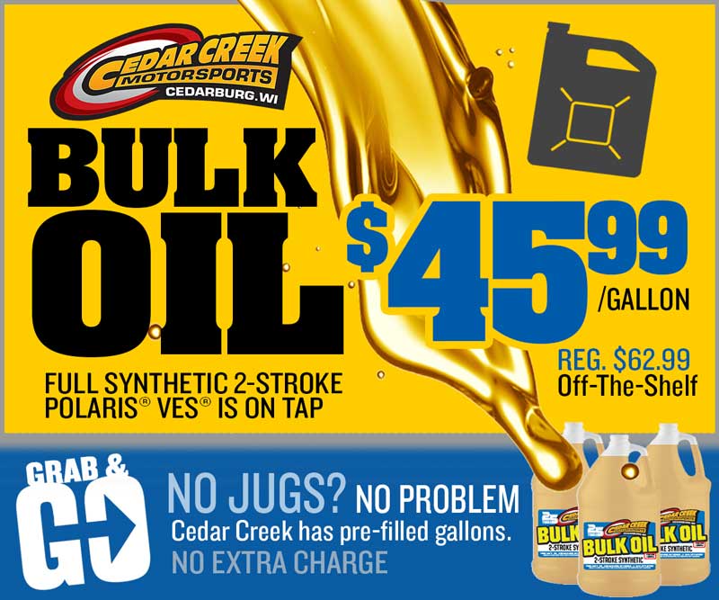 Bulk Oil in Cedar Creek Motorsports