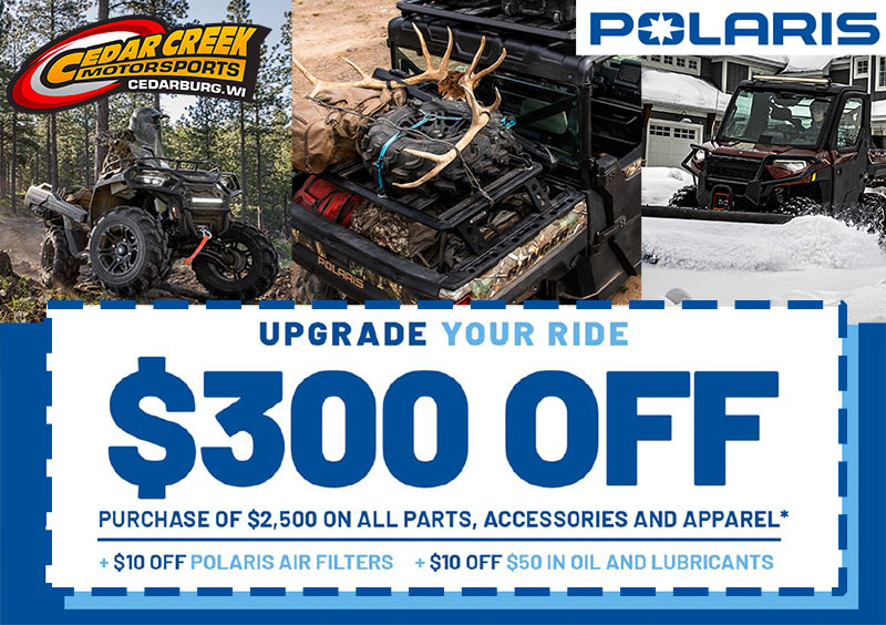Polaris Accessories Oli Change Drive Belt Coupon Promotion September 2023
