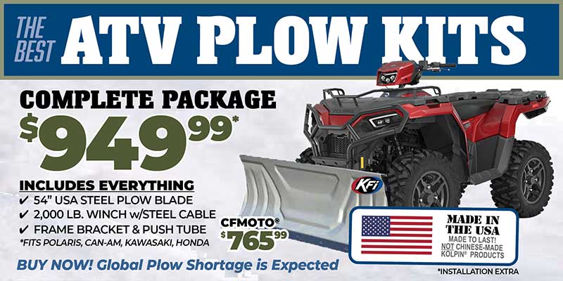 ATV Plow Kits in Cedar Creek Motorsports