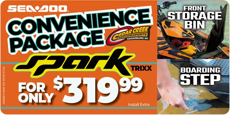 Sea-Doo Spark Trixx storage bin boarding step sale Convenience Package Sale